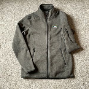 Sweater fleece coat in lovely autumn green!